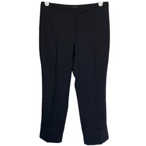 Jacob Cuff Hem Pleated Black Dress Pants